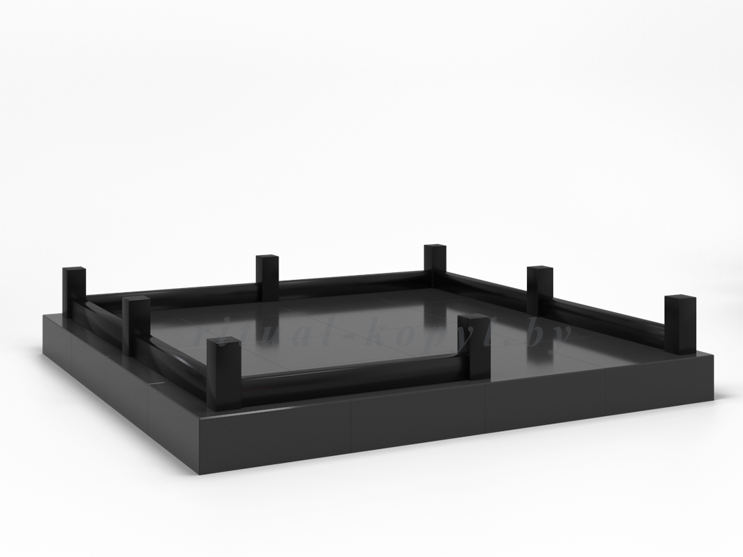 Гранитная ограда на могилу в Копыле